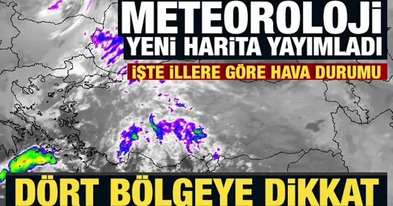 Meteoroloji den dört bölgeye sağanak yağmur uyarısı