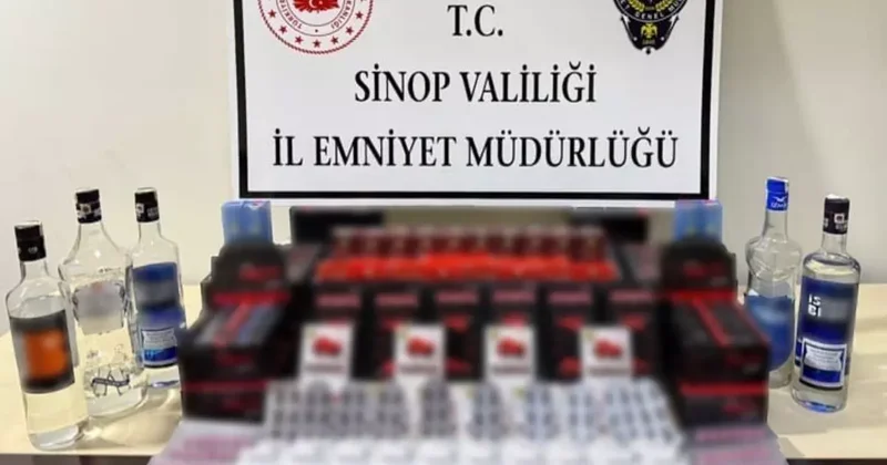 Sinop’ta kaçak içki ve cinsel içerikli ürün operasyonu: 1 gözaltı