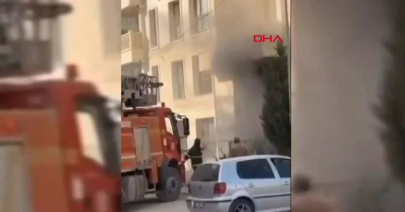 Nusaybin’de apartman girişindeki elektrik panosunda yangın