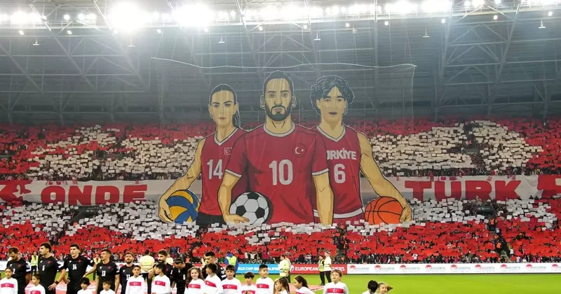 Kocaelispor taraftarının milli maçta yaptığı koreografiye ödül