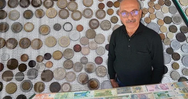 50 ülkeye ait paraları topladı! Masa altında gördü ilham aldı: İş yerinde sergiliyor Az basılan demir paralar daha değerli