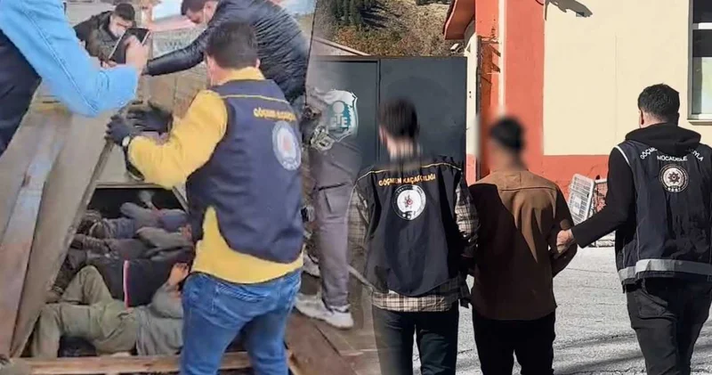 Tır’daki gizli bölmeden 20 kaçak göçmen çıktı!