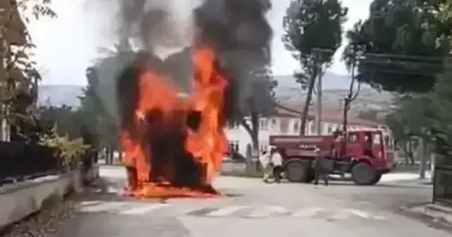 Hafriyat kamyonu küle döndü VİDEO İZLE