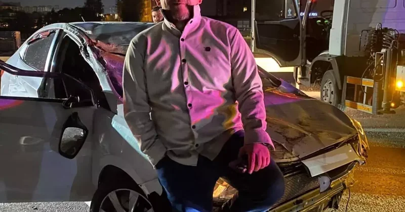 Kazadan yara almadan kurtuldu! Bu pozu verdi