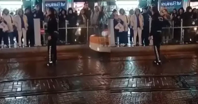 Trafik polisinin cadde ortasındaki yaptığı konuşma gündem oldu! Açığa alındı, yeni paylaşım geldi