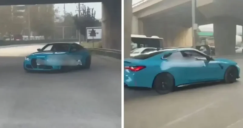 Akan trafikte drift attılar, umursamadan yollarına devam ettiler!