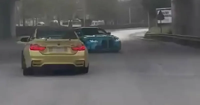 Drift pahalıya patladı, 2 araç trafikten men edildi