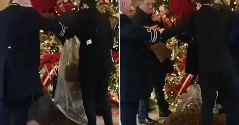 Londra daki ünlü otelde gübreli protesto