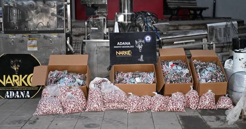 Adana da uyuşturucu operasyonu: Yüz binlerce hap ele geçirildi