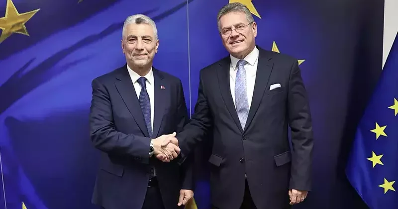 Ticaret Bakanı Bolat, AB Ticaret ve Ekonomik Güvenlik Komiseri Sefcovic ile görüştü