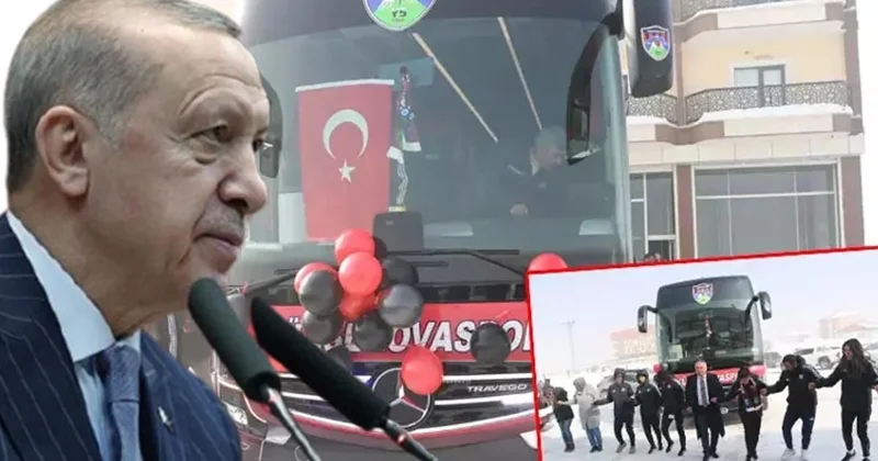 Erdoğan takım otobüsü hediye edince 3 derecede halay çektiler Sözcü Gazetesi