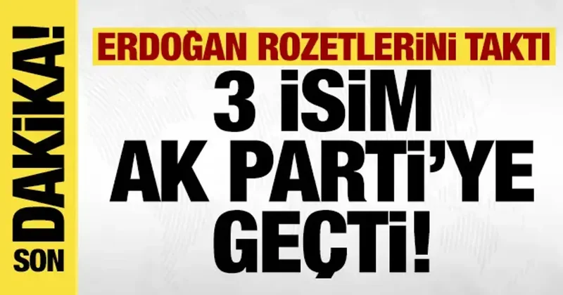 AK Parti’ye geçişler sürüyor: Erdoğan 3 vekilin daha rozetini taktı!