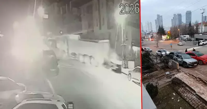 Kamyonla 3 araca çarpıp kaçtı; o anlar kamerada