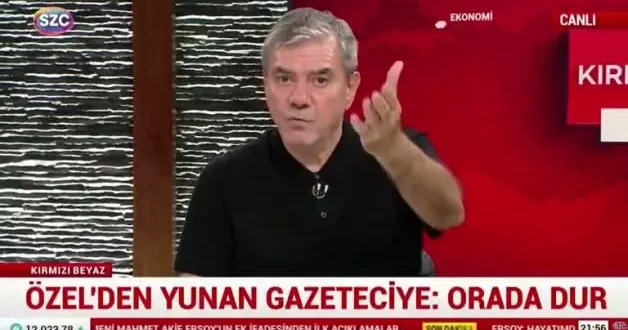 Yılmaz Özdil den Yunan gazeteciye ayar! Erdoğan ın Terliğini Bile Alamazsınız