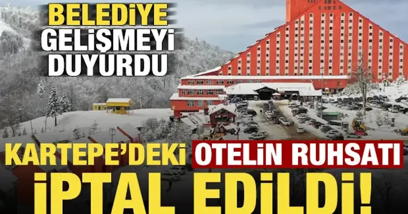 Kartepe deki The Green Park Kartepe Resort Otel in ruhsatı iptal edildi! Açıklama geldi...