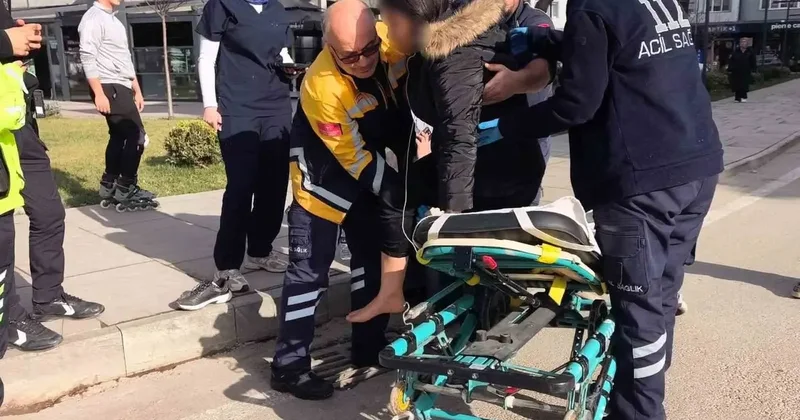 Yaya geçidinden geçen 2 kadına otomobil çarptı