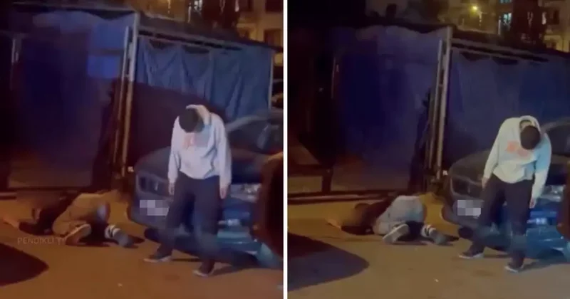 Uyuşturucu içen gençler, sokak ortasında kendinden geçti