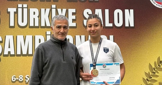 Elazığlı sporcu gülle atmada Türkiye şampiyonu oldu Elazığ Haberleri