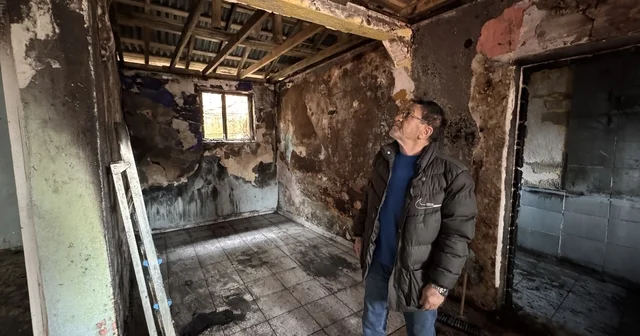 Yangın mağduru engelli vatandaş yardım bekliyor; İğneden ipliğe her şeyim yandı Zonguldak Haberleri