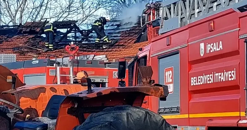 Edirne de müstakil evde çıkan yangın kontrol altına alındı Gündem Haberleri