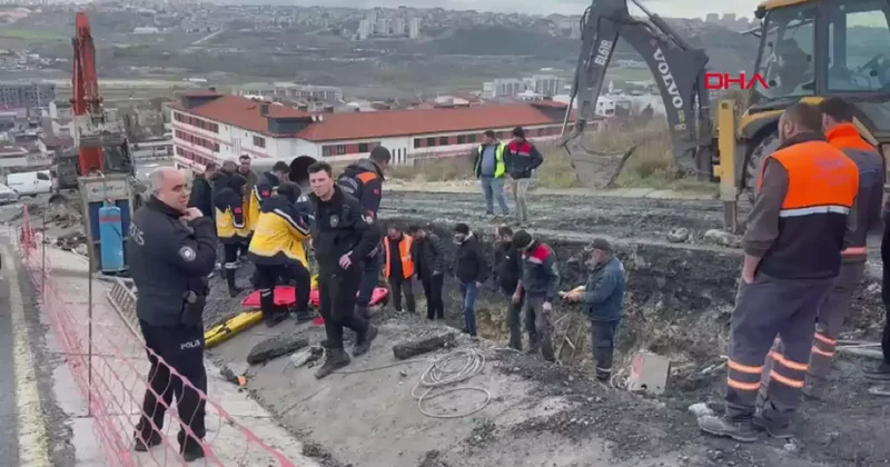 Başakşehir de İSKİ nin çalışması sırasında 1 işçi çukura düştü