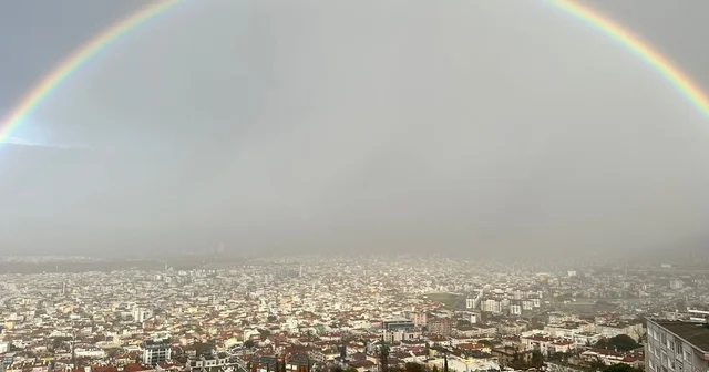 Bursa da görsel şölen; gökkuşağı kenti kar küresine çevirdi Bursa Haberleri