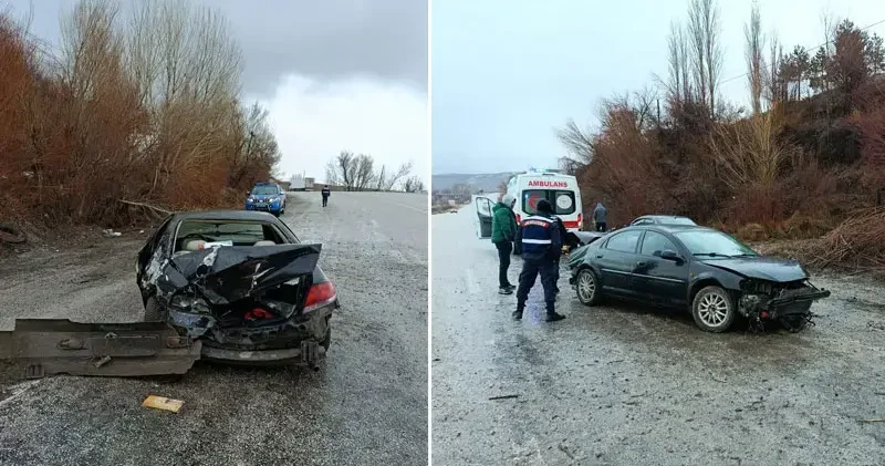 Malatya da devrilen otomobildeki 5 kişi yaralandı
