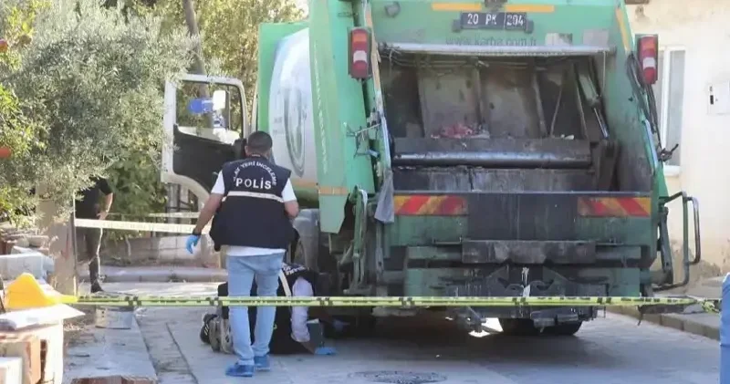 Denizli de çöp toplama kamyonuna sıkışan işçi öldü Denizli Haberleri