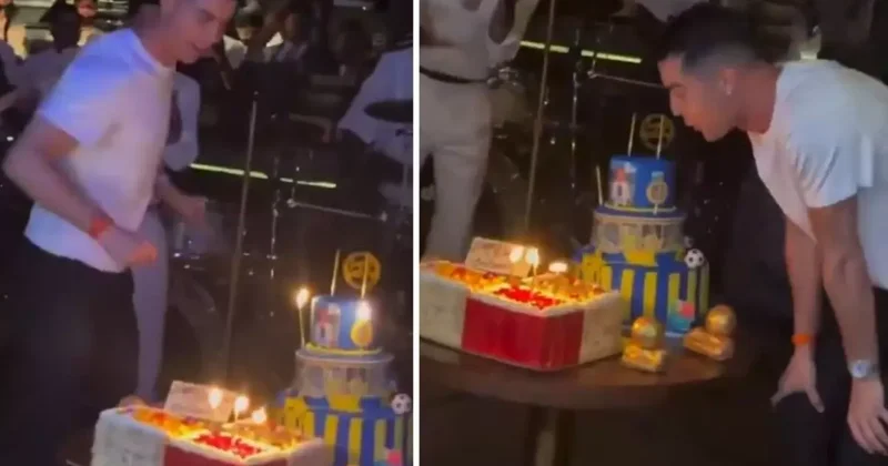 Cristiano Ronaldo, 41. doğum gününü kutlarken görüntülendi