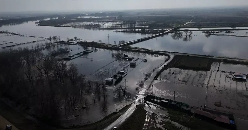 Meriç Nehri taştı, tarım arazileri ve yerleşim alanları sular altında kaldı