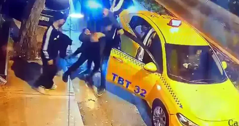 Avcılar da 4 kişiden fazla yolcu kabul etmeyen taksi şoförünü tehdit etti, aracı tekmeledi