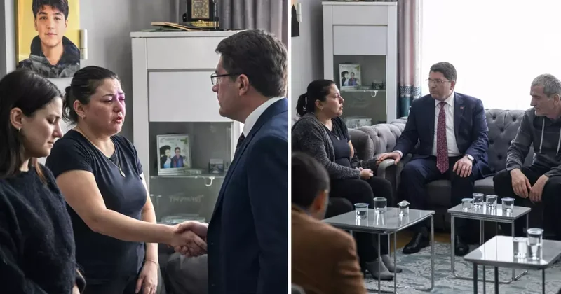 Adalet Bakanı Tunç tan Atlas Çağlayan ın ailesine taziye ziyareti