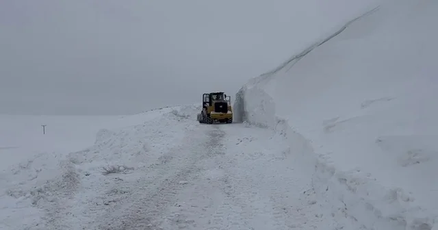 Erzurum un Tekman ilçesinde kar kalınlığı 5 metreyi buldu Erzurum Haberleri