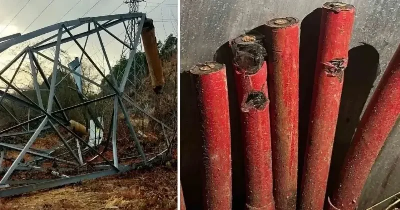 Hırsızlığın böylesi: Vinç kiralayıp gerilim hattı kablolarını çaldılar Artvin Haberleri