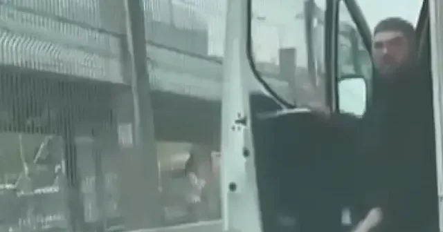 E 5 te dehşet saçan kamyonet şoförüne ceza yağdı VİDEO İZLE