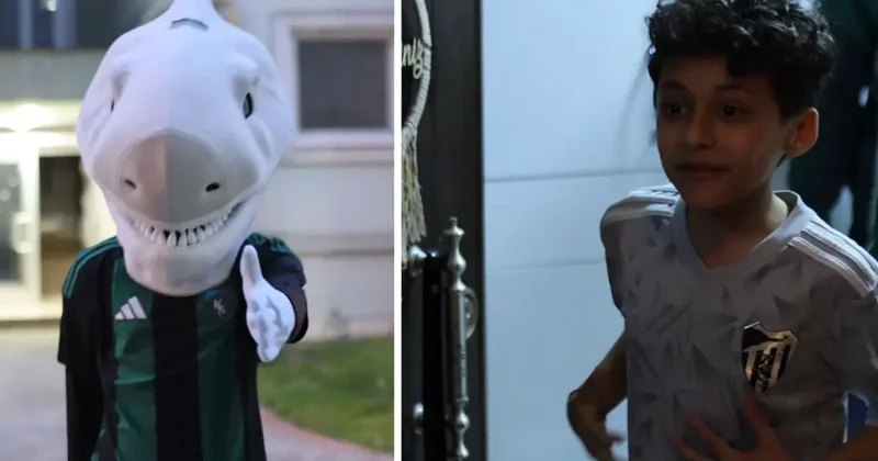 Maskotun altından çıkan kişiyi görünce heyecandan elleri titredi