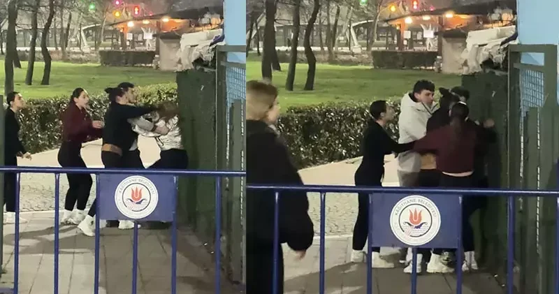 Kağıthane de lise öğrencilerinin tekmeli yumruklu kavgası: Seni mermi manyağı yapacağım