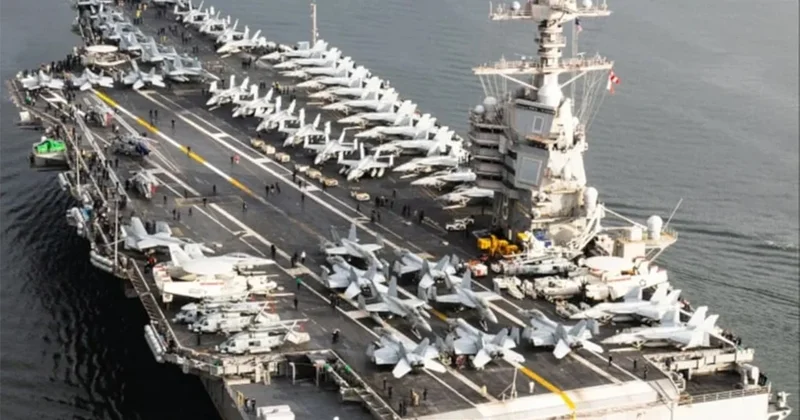 ABD nin en büyük uçak gemisi USS Gerald R. Ford Kızıldeniz de Sözcü Gazetesi