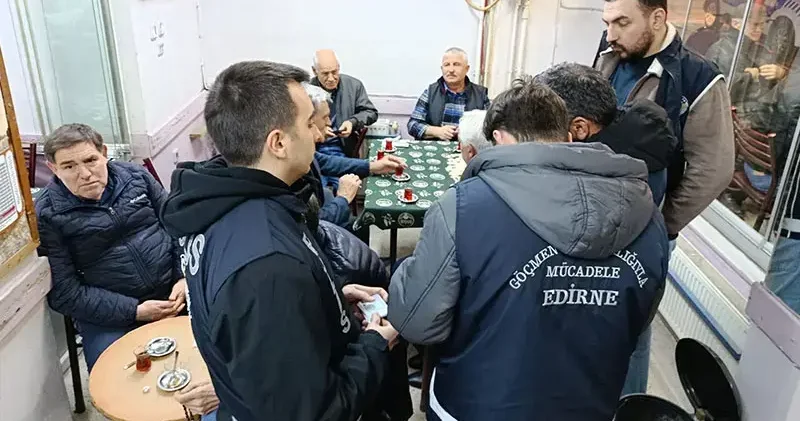 Edirne de polisten yasa dışı bahis ve kumar denetimi