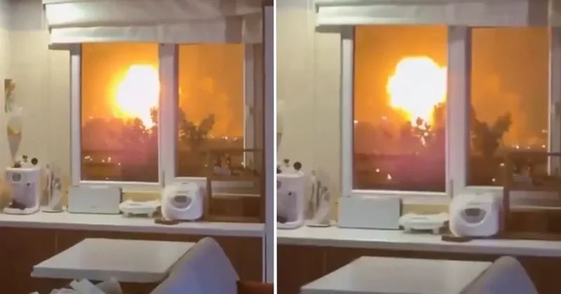 Evinin salonundan dehşeti kaydetti: Tahran yangın yeri