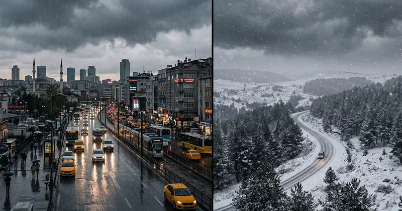 Meteoroloji den 6 ilde sarı kodlu alarm! Karla karışık yağmur ve kar yağışı geliyor