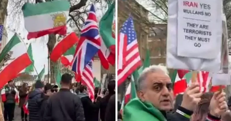 Londra da yüzlerce kişiden İran protestosu