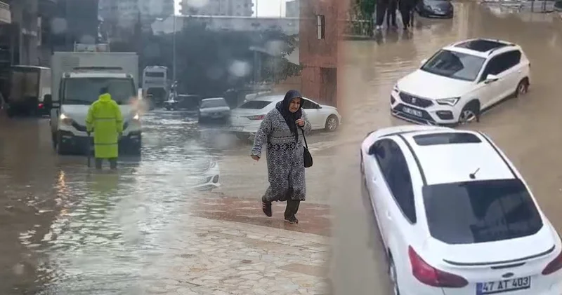 Mardin’de sağanak yarım saatte hayatı felç etti!