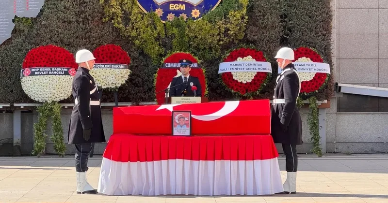 Şehidi mesai arkadaşları uğurladı