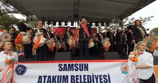 Atakum Cumhuriyet Kadınları Bandosu, festivale damga vurdu Samsun Haberleri