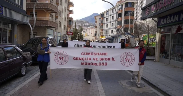 Gümüşhane de obeziteye dikkat çekmek için yürüdüler Gümüşhane Haberleri