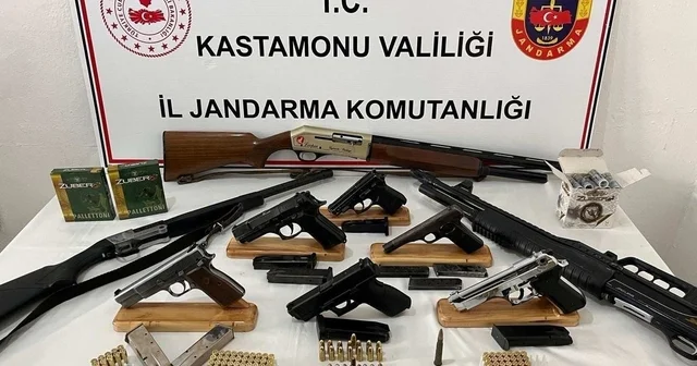 Kastamonu da çok sayıda silah ele geçirildi: 7 gözaltı Kastamonu Haberleri