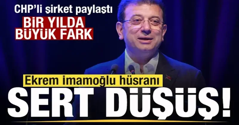 CHP ye yakın anket şirketi paylaştı! Ekrem İmamoğlu hüsranı! Sert düşüş