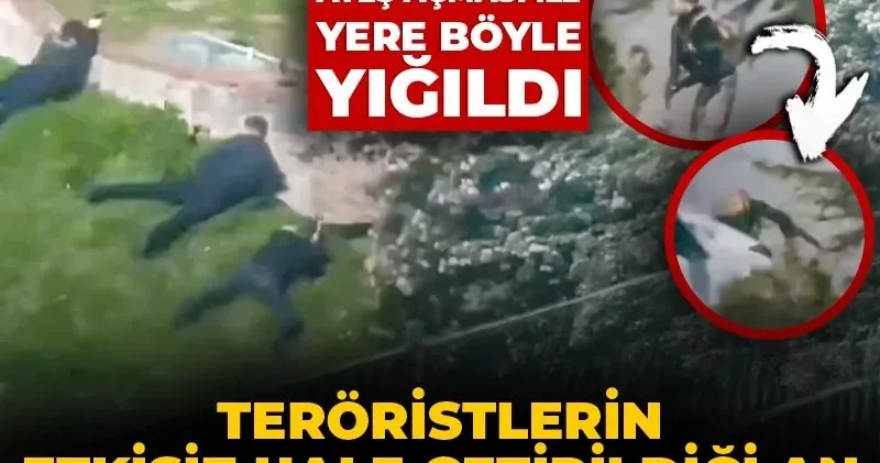 Son Dakika Teröristlerin etkisiz hale getirildiği an ortaya çıktı! Polisin ateş açması ile yere böyle yığıldı