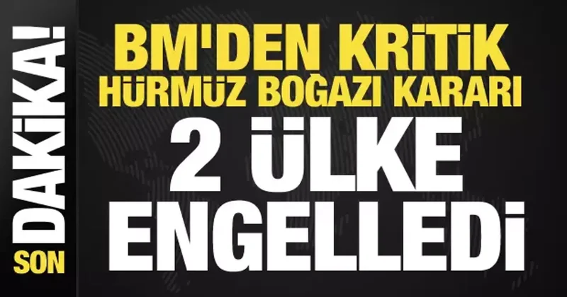 Çin ve Rusya’dan Hürmüz Boğazı kararına ortak veto